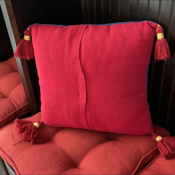 Embroidered Cushion Cover With Tassels - Picture 7 of 11